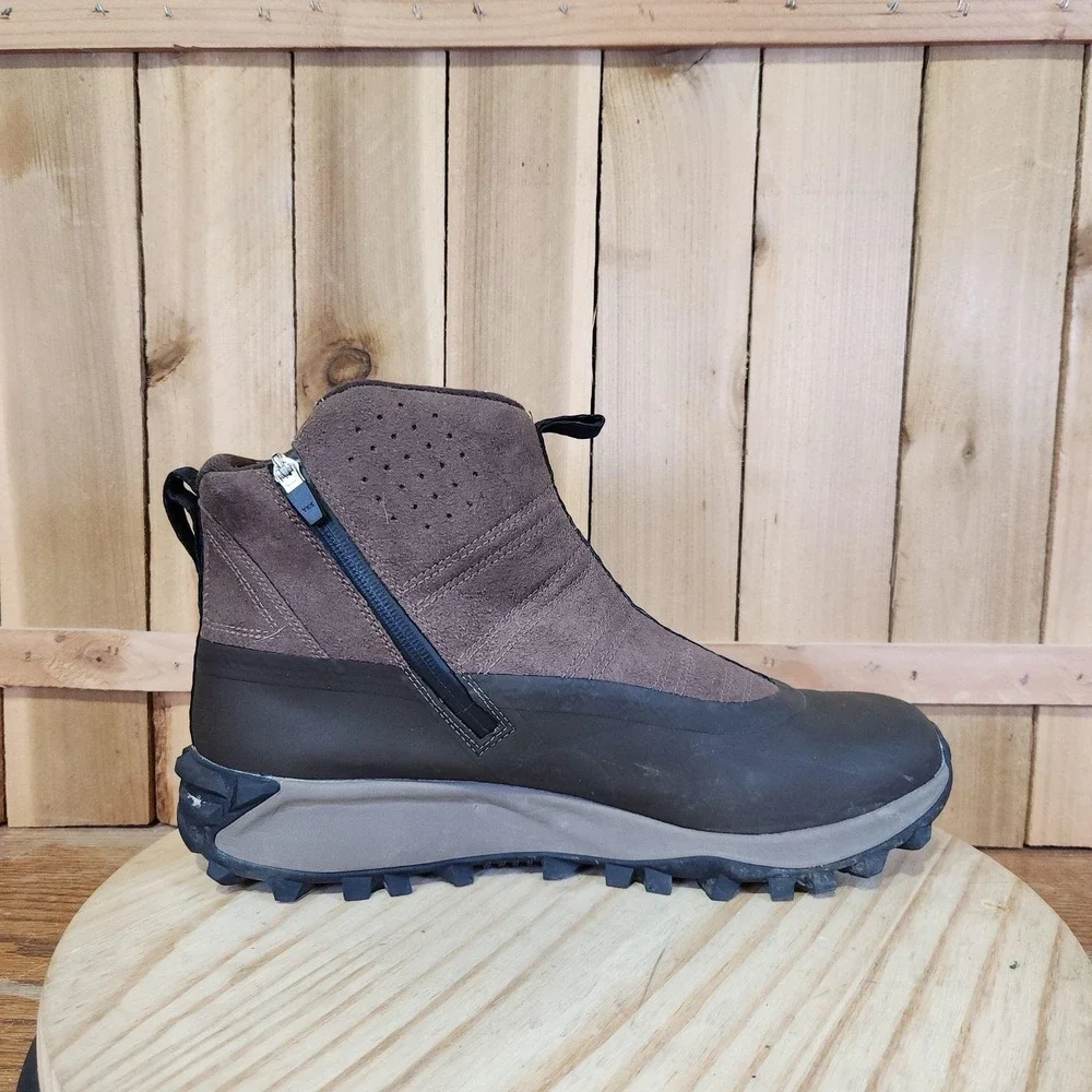Merrell Thermo Snowdrift Zip Mid Shell Boots Mens 13 Brown Waterproof Winter